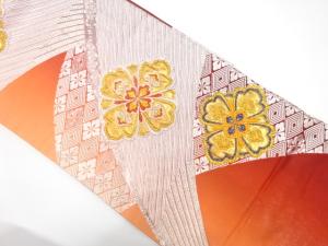 流水に華紋織り出し　全通振袖用袋帯